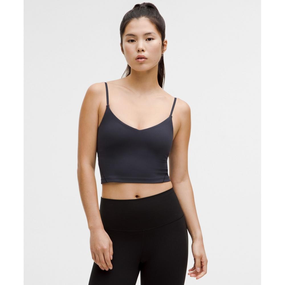 

Lululemon Align Cropped CAmi TAnk Top Light Support A B Cup BlAck Night 2