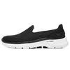 Go Walk 6 Sport Slip-On Shock Absorbing Durable Breathable Supportive Lightweight Rebound Low-Top Casual Shoes Women Sneakers 124523-BKW
