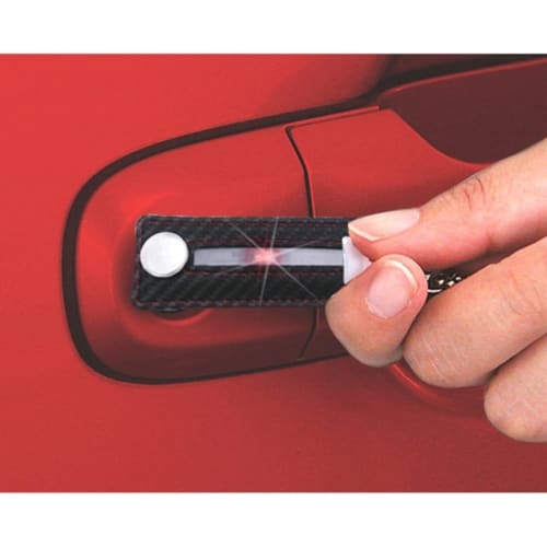Seiko Sangyo Car Supplies Static Elimination Keychain Leather Earth Keychain Carbon EF-60
