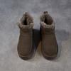 Johnature Cow Suede Snow Boots Women's Short Boots With Thickened Plush And Warm Cotton Shoes