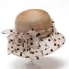 Organza Sun Hats Women Flower Summer Party Wedding Caps Female Elegant Floral Church Hats 2021 New Fashion Anti-UV Beach Caps