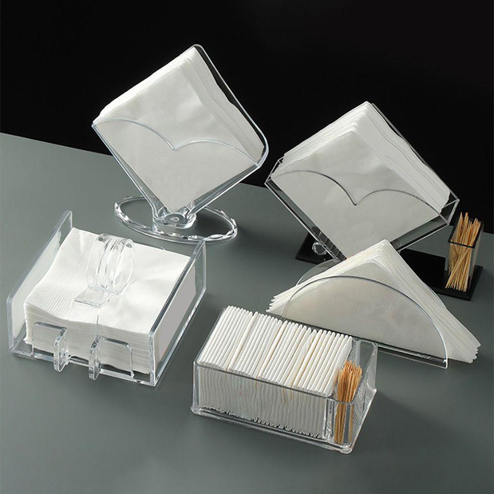 Acrylic Napkin Holder Transparent Paper Towel Box Creative Restaurant Napkin Box Restaurant