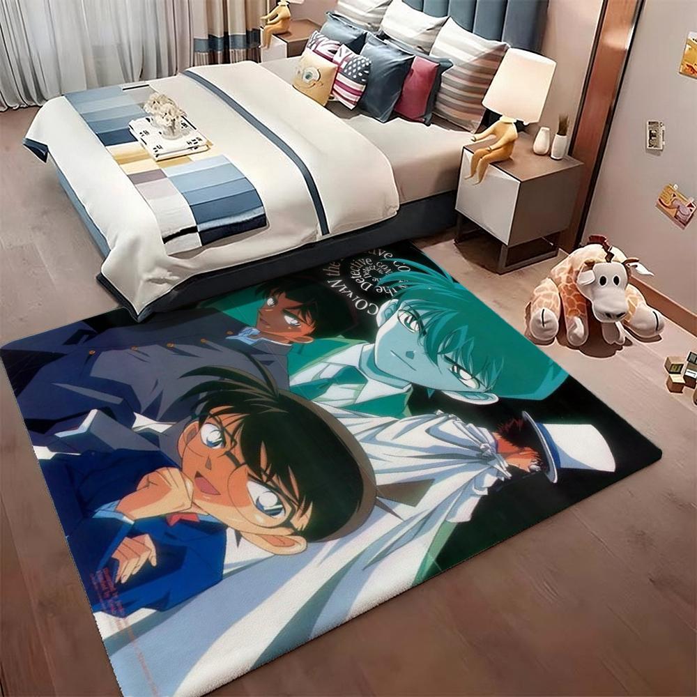 Detective Conan Anime Mystery Think Detective Conan Anime Mystery Theme Rug Soft Nonslip Carpet For Entryway Hallway Balcony Home Decor