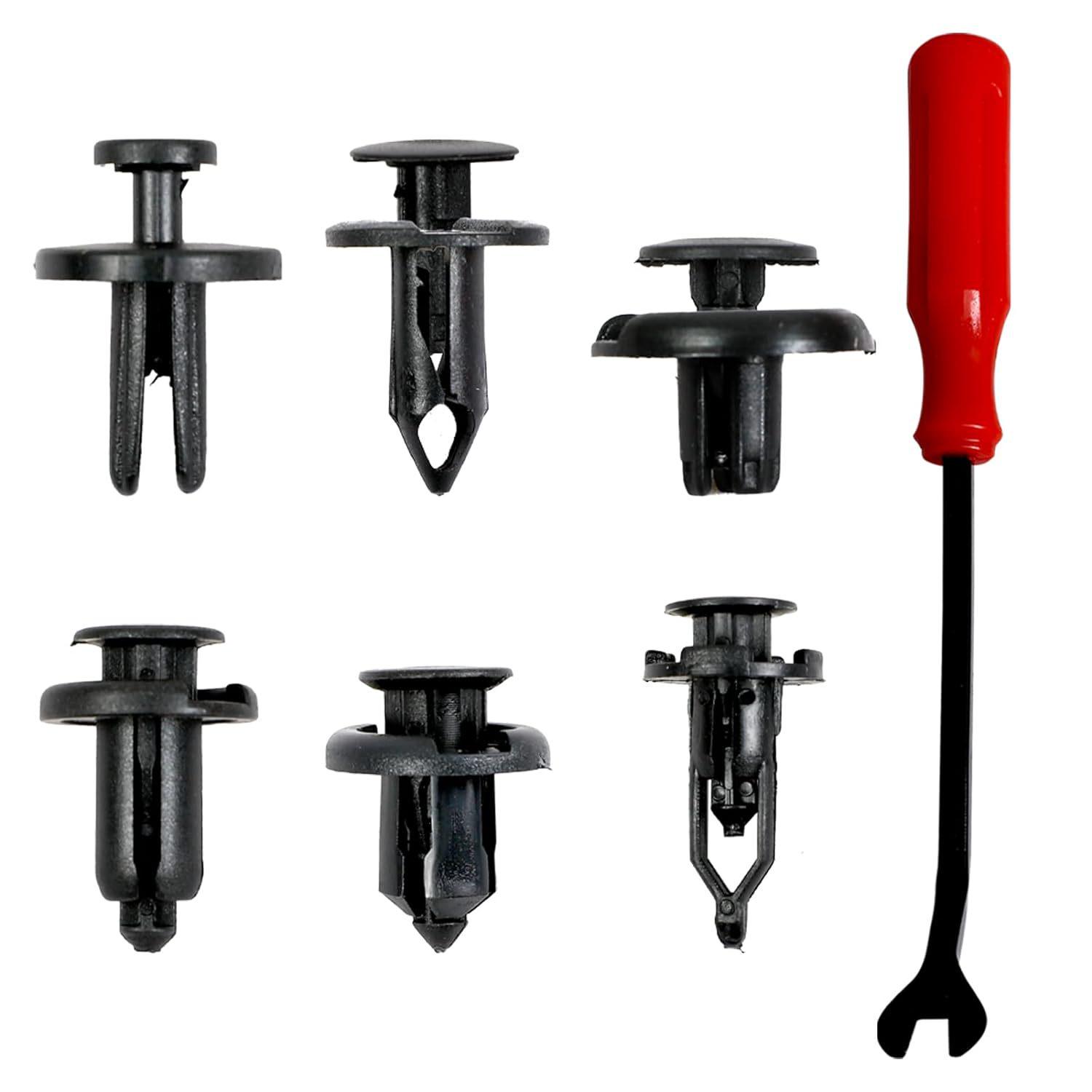 

120 шт. Кнопочные застежки для бампера автомобиля Ford, Toyota, Honda, отверстия 6,3-10 мм 120pcs (paper box)