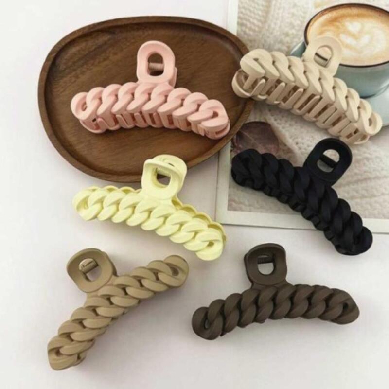 Women s light hair strong fixation ponytail clip A33920_Milk Brown