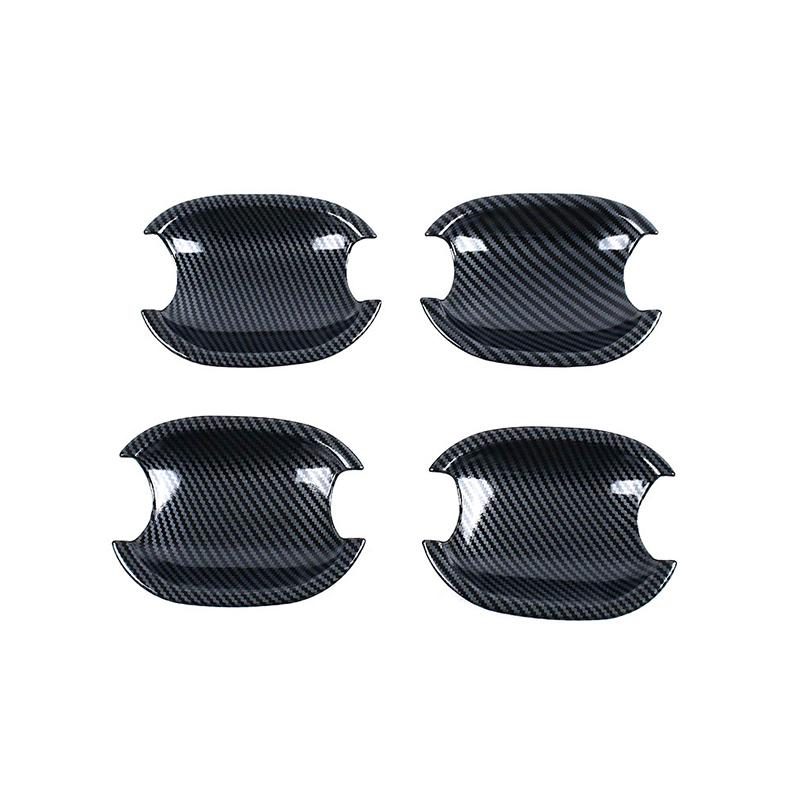 Car Decoration Carbon Fiber Door Handle Cover Trim For Citroen C4 MK1 Pallas Triomphe Quatre 2005-2009 Car Accessories Stickers