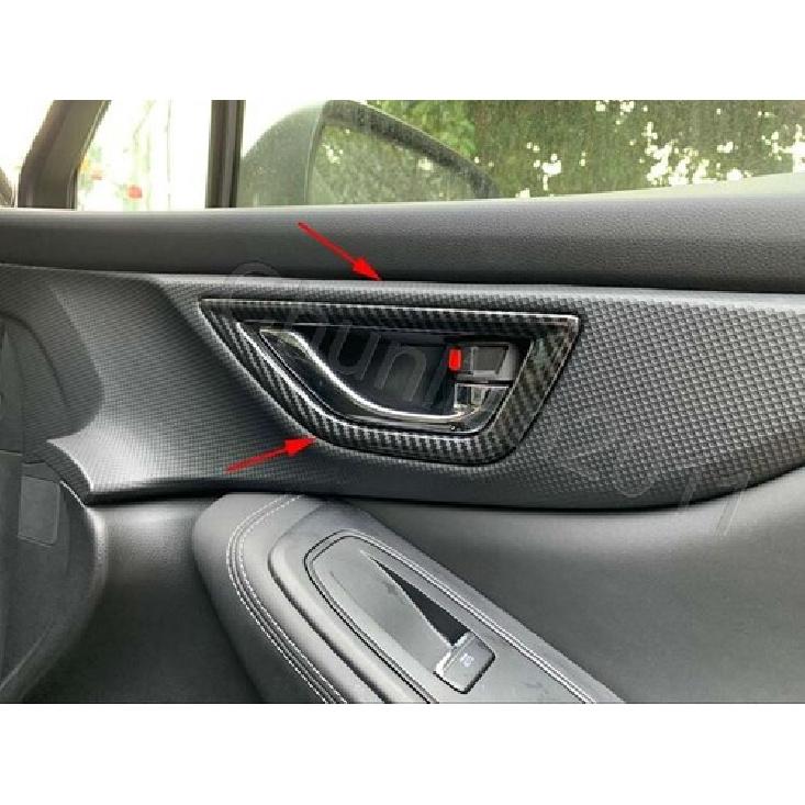 Inner Door Handle Cover Trim For - Subaru Forester Carbon Fiber 4pcs