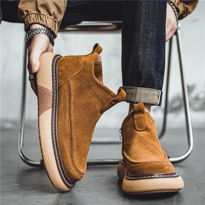 Winter Heren Laarzen Koppel Laars Eenvoudige Mode Sneeuwschoenen Warm Antislip Makkelijk Schoon Te Maken Populair Model Thuis Koppels Katoenen Schoen Nieuw