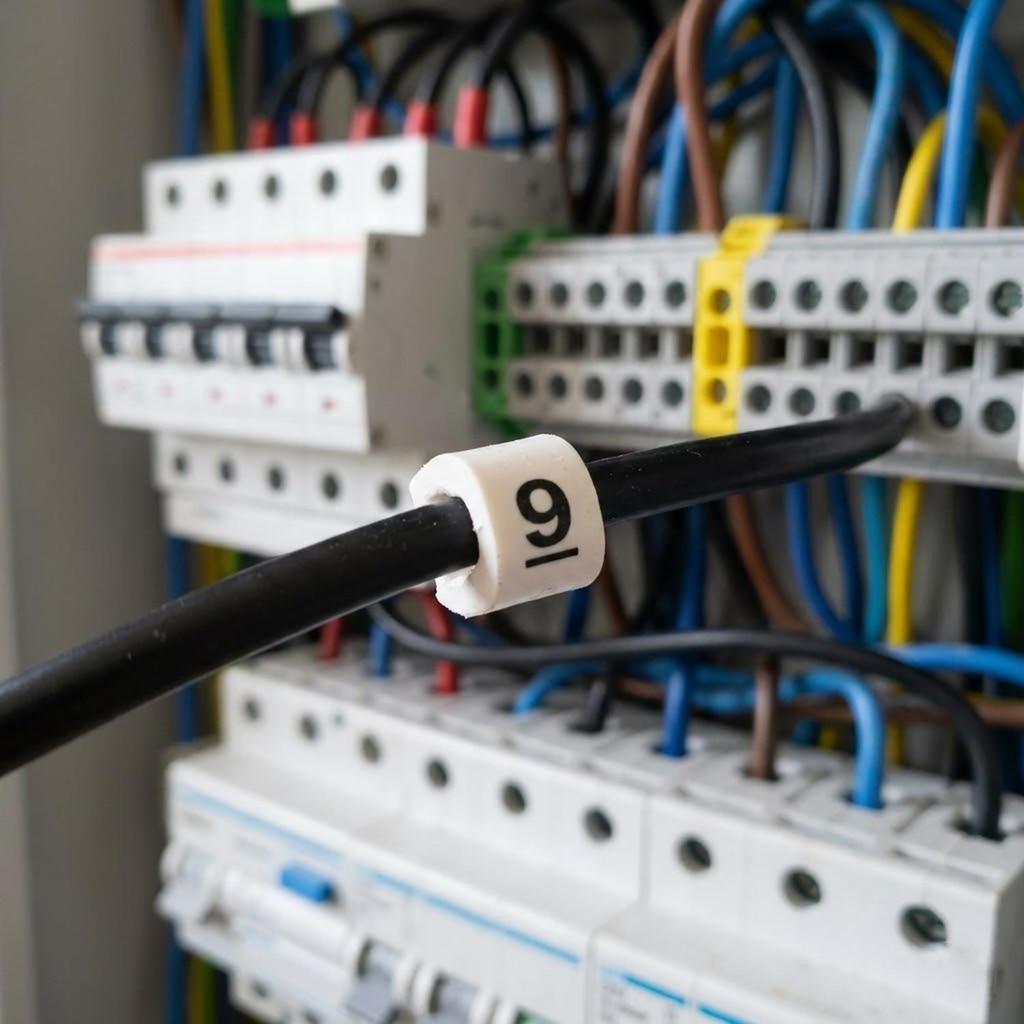 White Cable Marker Labels PVC Heat Shrink Tubing Wire Number Insulation Shrink Tube Electrical Cord Label Wire Sleeves Clip