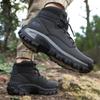 Fashion Fashion Men's Desert Combat Boots Outdoor Leather Hiking Shoes Male Comfortable High Top Walking Shoe All-match Male Ankle Boots