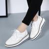 Mocassins à plateforme pour femmes Cuir Lacets Classique Chaussures Bullock Féminines Printemps Automne 2025 Chaussures Oxford Grande Taille 43 Zapatos Mujer