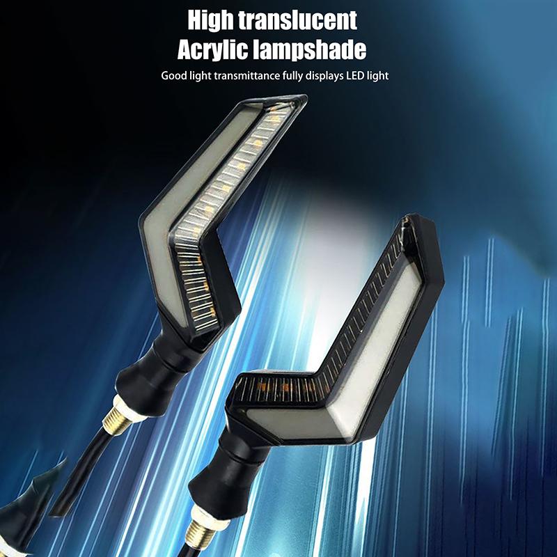 2 Stück 12V BlinkerleuchteMotorrad Blinker LED LED Tagfahrlicht Fließendes Wasser Heckblinker Blinker