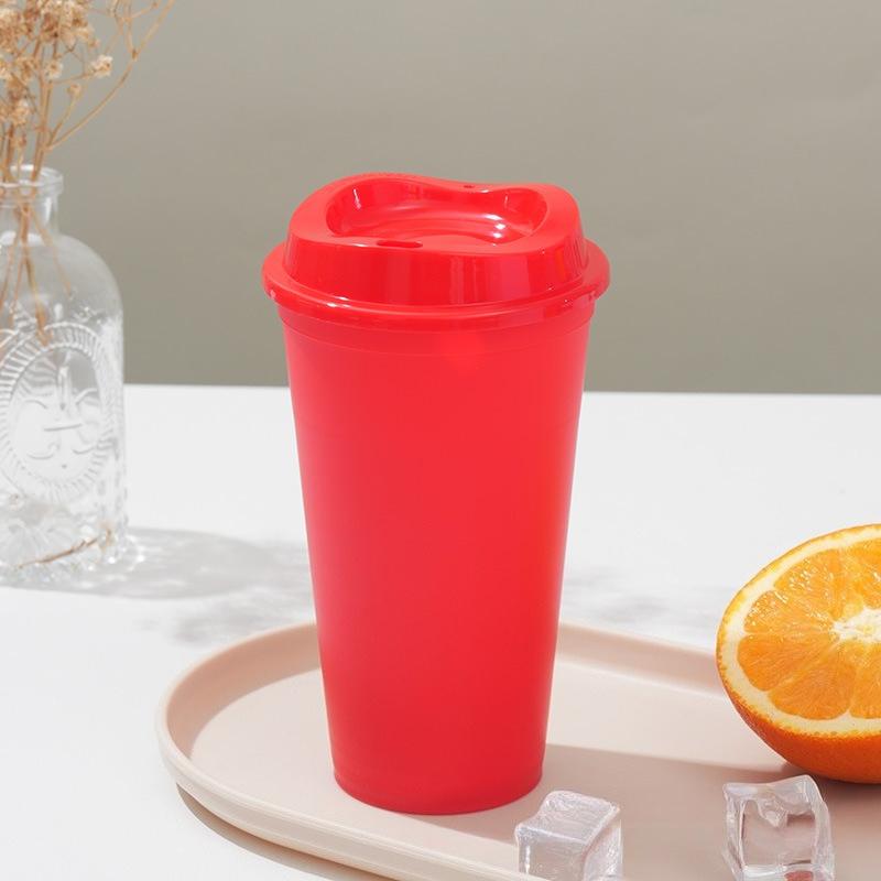 5pcs Plastic Coffee Cup 475ml Single-layer PP Material Cola Cup with Lid Leak-proof Portable Cold Drink Packging Cup Milk Tea Shop Packaged Cup