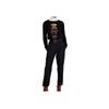 Polo Ralph Lauren Pattern Embroidered Pullover Crew Neck Sweater Women sweater Black 211847029-002
