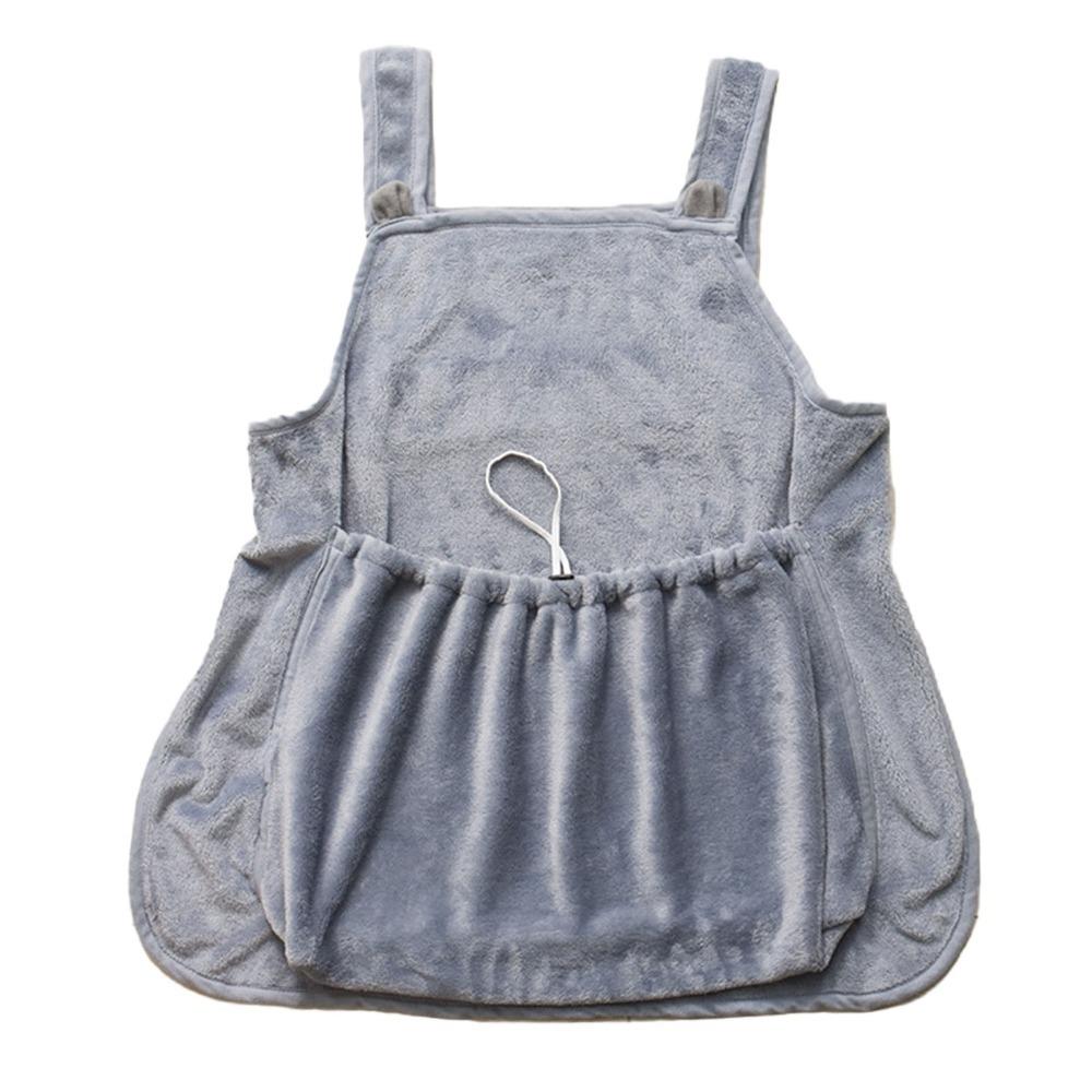 Large Space Plush Pet Sleeping Bag Adjustable Waist Strap Kitten Carrier Apron  for Cat Napping