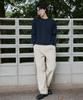 GCLIP Relaxed Half-Banding Pintuck Semi-Wide Slacks 3 Colors