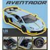 1:24 Scale Aventador SVJ63 Miniature Supercar Diecast Alloy Model Car, Pull Back Vehicle with Sound and Light for Kids Adults GIft Collection