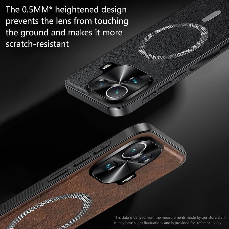 For Xiaomi Mi 11 Pro Case Magnetic Elegant Leather Wear-Resistant Lens Fully Covered Non-Slip Grip Edge Cover Shell