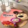 Personalized M-Masha and the Bear Round Chair Office Rug - Perfect for Mat, Office Chair & More - Ideal Gift for Birthdays and Holidays