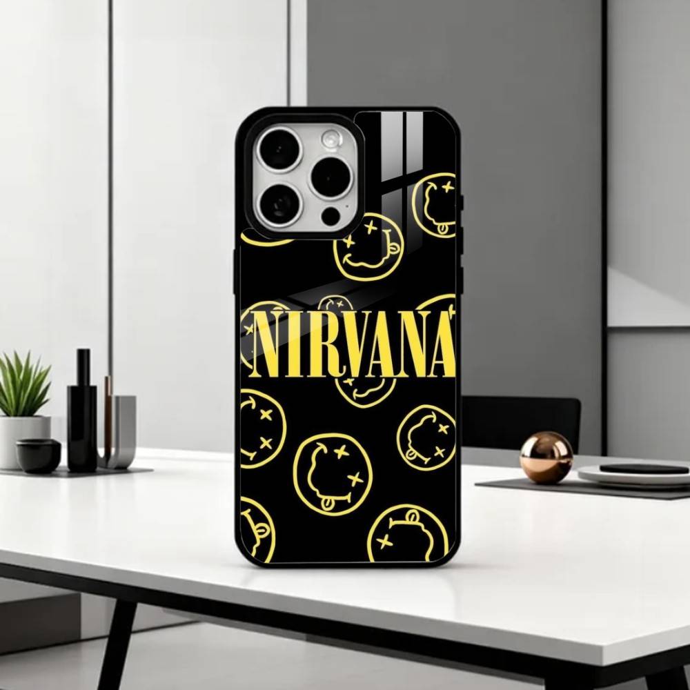 

Grunge band N-Nirvana Phone Case For iPhone17,16,15,14,13,12,11 Plus,Pro Max Magnetic For Magsafe Wireless Charging iPhone17