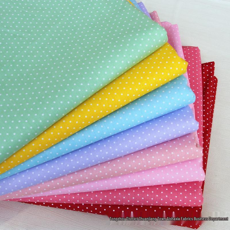 Set Copripiumino, Lenzuolo e Federe in Twill di Cotone al 100% con Piccoli Pois