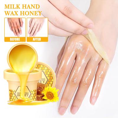 Milk Honey Hand Wax (120g), Moisturizing, Whitening and Rejuvenating Hand Mask, Repairing Exfoliating, Calluses and Anti-aging Hand Care Cream