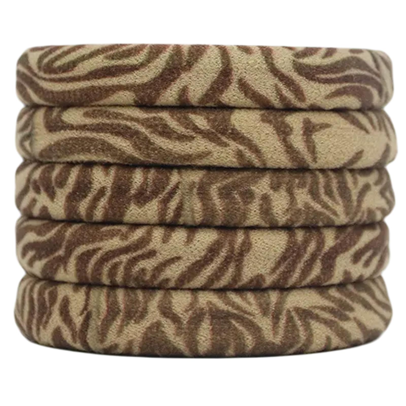 

Эстетические резинки для волос с леопардовым принтом, набор из 5 штук, эластичные впитывающие резинки для волос из французских волос для использования после купания D