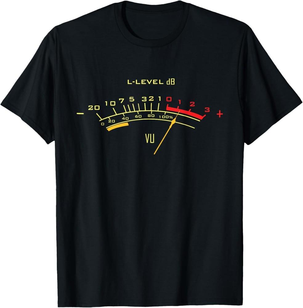 VU Meter T Shirt Sound Engineer, Analog TShirt T-Shirt Unisex T-Shirt S