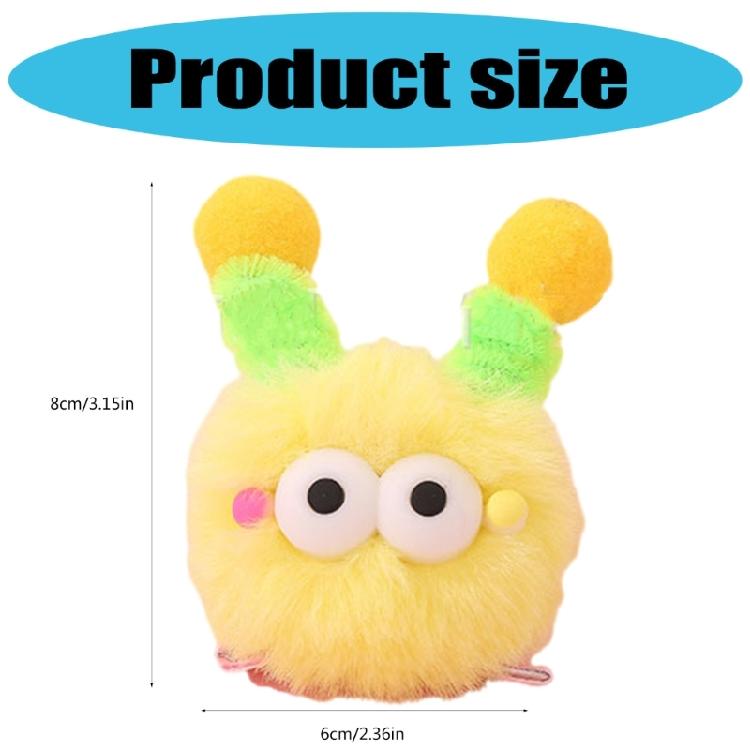 Plush Duckbill Hairpin for Women Girls Furry Plush PomPoms Designs for Birthday Parties and Various Celebration