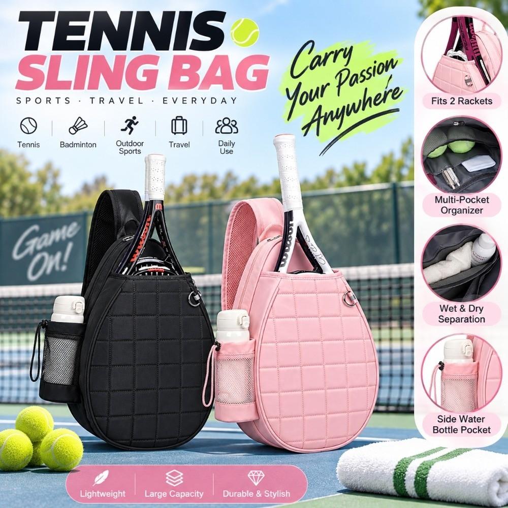 Lightweight Racket Sling Case Waterproof Tennis Shoulder Bag Tennis Racket Bag Court Training