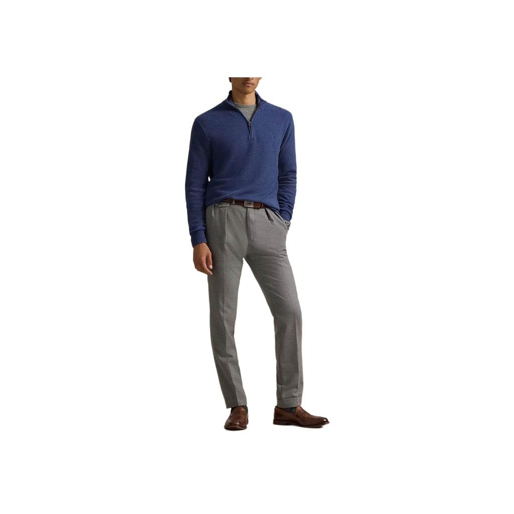Polo Ralph Lauren Solid Color Small Pony Logo Embroidered Half-Zip Waffle Knit Sweater Men Sweater 710932304514
