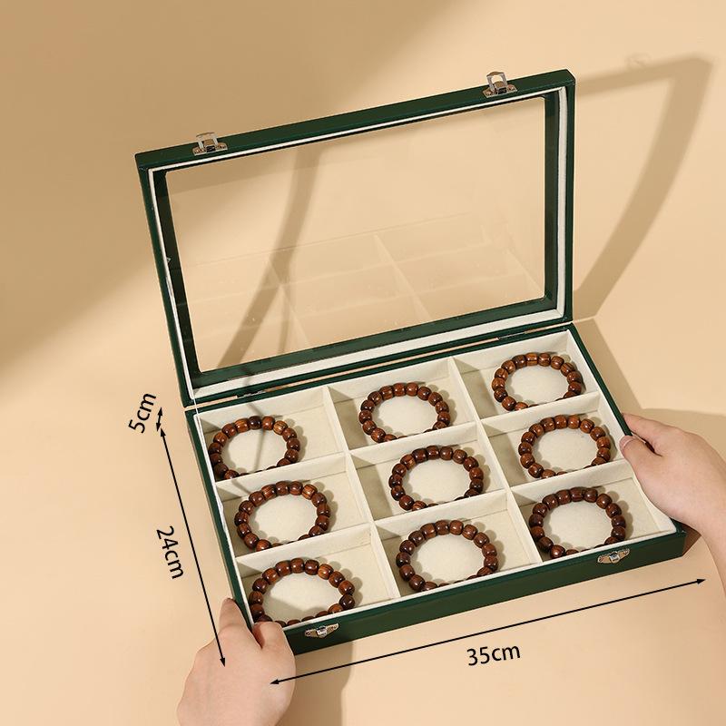 Dust-proof Sunroof with Lid Bracelet Storage Box Buddha Beads Cultural Play Bracelet Collection Box Buddha String Bracelet Jewelry Box