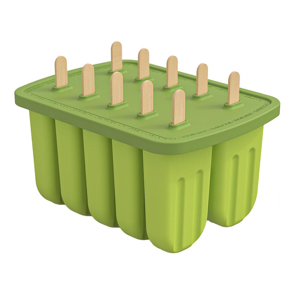 Leeseph Mucegai pentru Popsicle, Reutilizabil, ușor de eliberat, din silicon, pentru prepararea de casă, Tavi pentru Mucegai pentru gheață cu 50 de bețișoare de gătit, Cadouri de vară