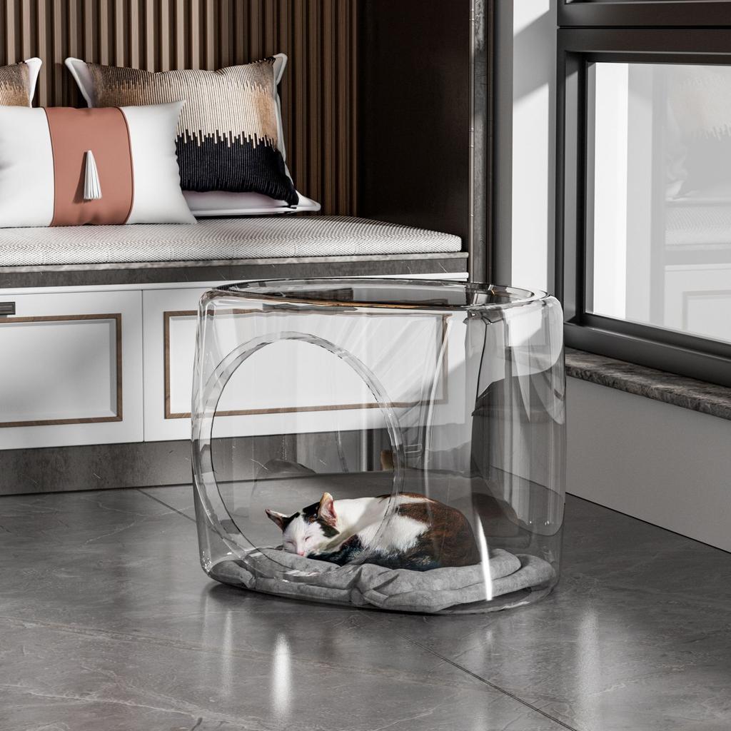 Space Cabin Cat Nest Four Seasons Universal Transparent Spherical Cat House Internet Celebrity Villa Cat House Cat Bed Pet Nest