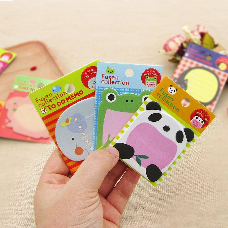 Korean Cute Cartoon Animal Sticky Notes | Tearable Memo Pad | Portable Student Stationery Gift