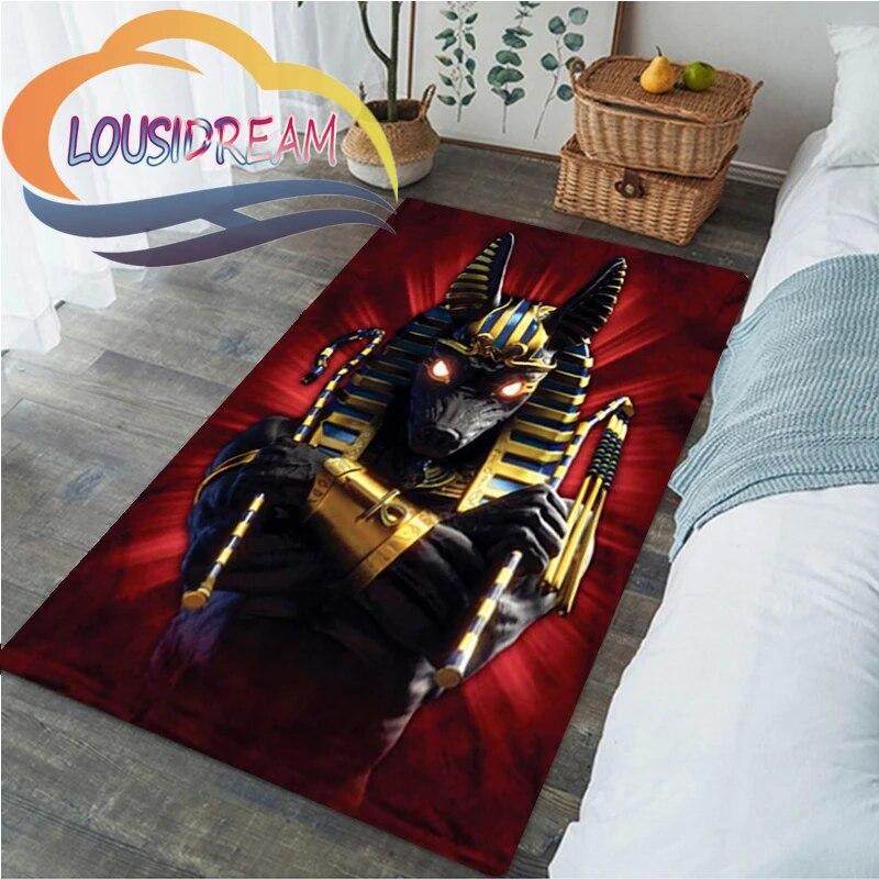 Horus Zeul egiptean antic Ochiul Egiptului Faraonul Anubis fata. Sufragerie moale Covor Acasă Covoraș copii