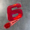 1pc Red Laser Number 0-9 Motorcycle Stickers Waterproof for Fairing Helmet Scooter Bicycle Frame Top Tube Universal Vinyl Decals