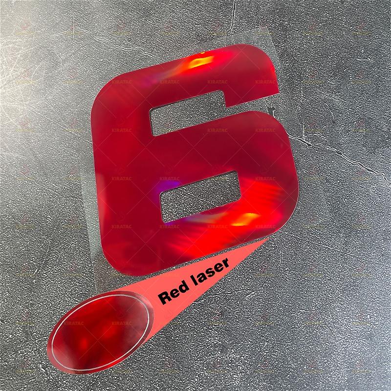 1pc Red Laser Number 0-9 Motorcycle Stickers Waterproof for Fairing Helmet Scooter Bicycle Frame Top Tube Universal Vinyl Decals