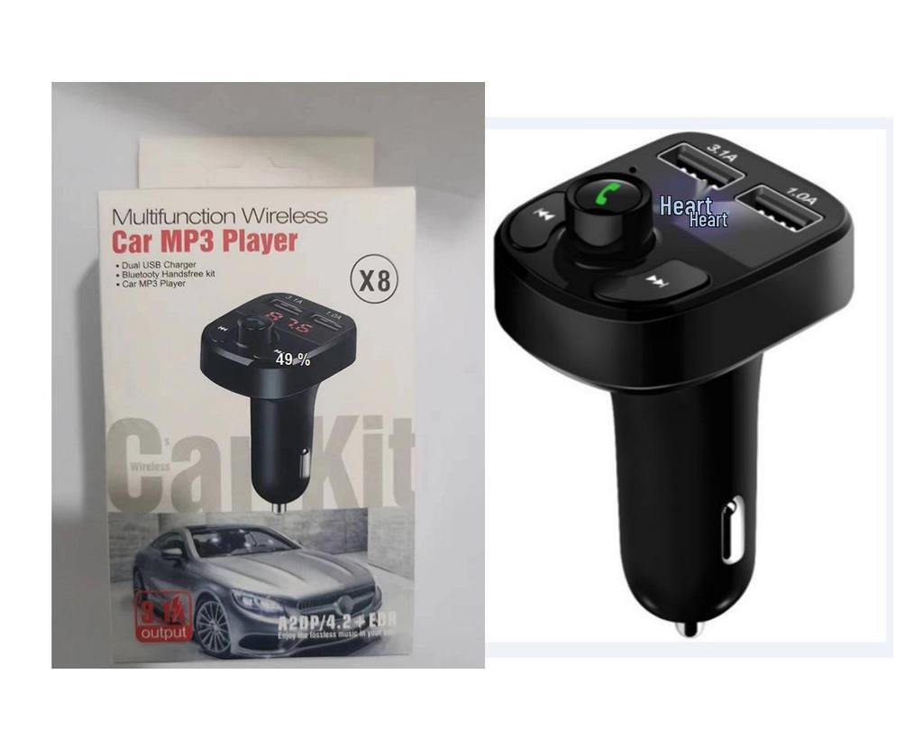 KC08 3-in-1 Retractable 3.1A USB Car Charger with Voltage Display