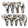 9 Pieces Tough Golf Iron Headcover with Zipper Waterproof