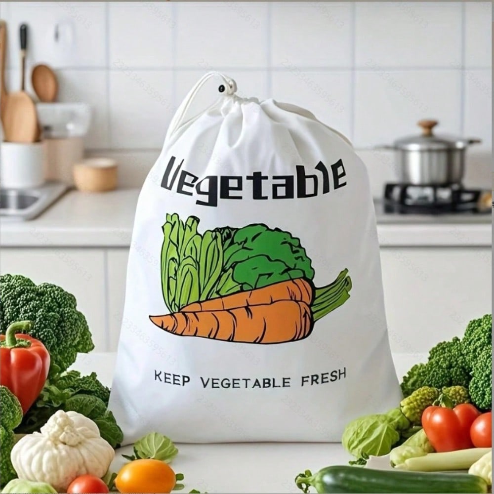 Reusable Storage Bags for Vegetables And Fruits Including Tomatoes Lettuce And Bananas Designed for Freshness Shock Resistance белый 579₽
