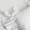 Cream Cotton Ruffles Chair Cushion Cover Flouncing Dinning Chair Pat Decor Customizable Princess Frill Cotton Home Decoration