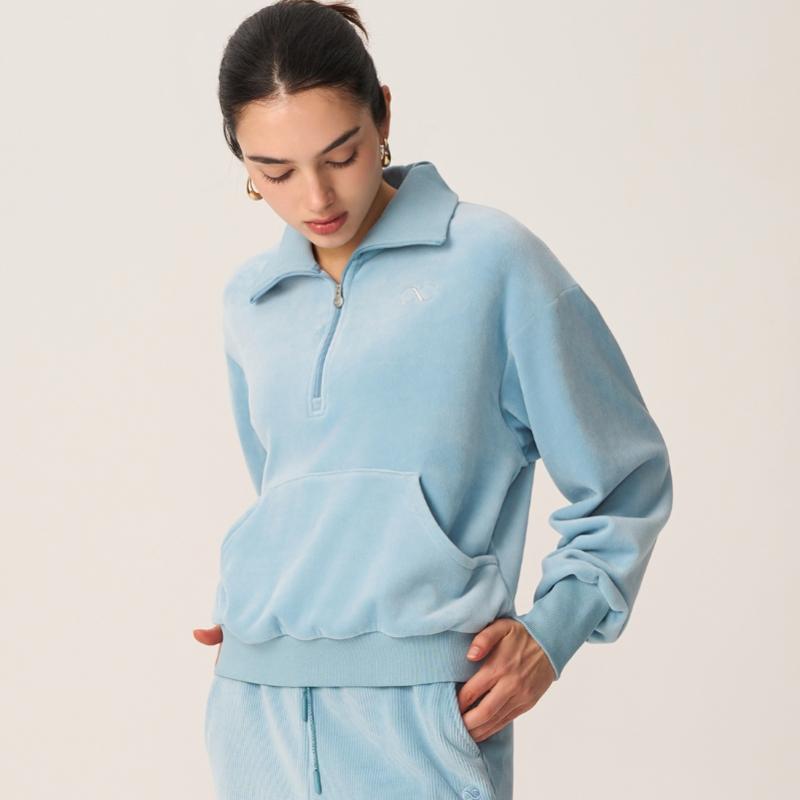 Huit Soft Fleece Half Zip Sweatshirt Htwtp4l09t
