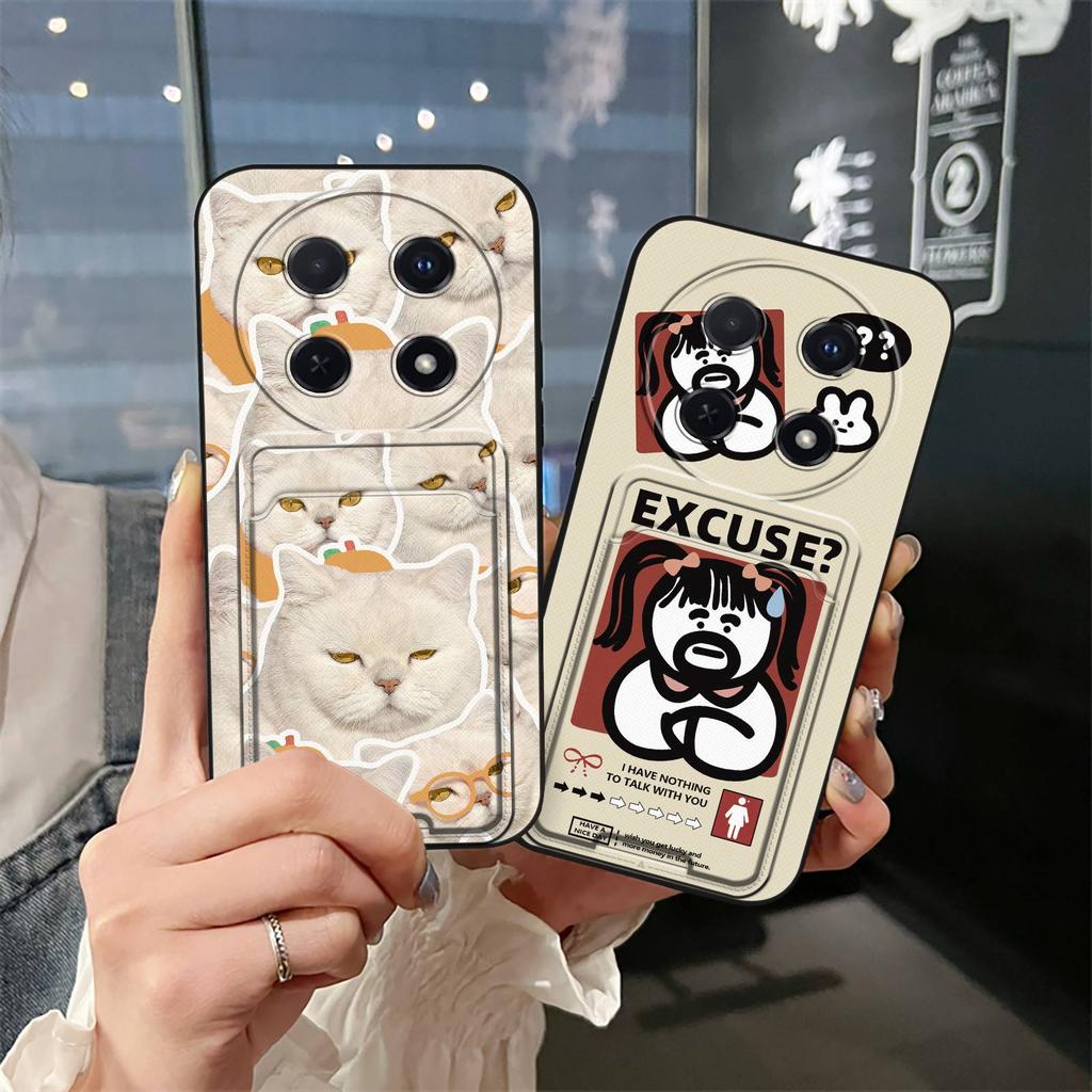 Back Cover Shockproof Phone Case For Huawei Enjoy70 Pro/Nova12i/Nova13i Anti-knock Card Bag Durable Protective Cute TPU