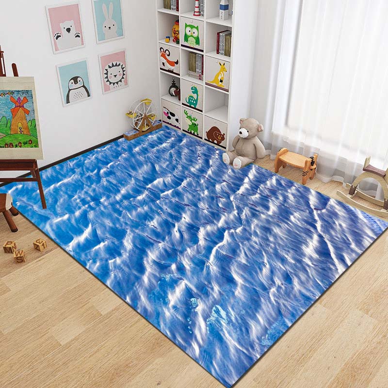 15 Sizes 3D Sea Floor Mat Rug Beach Waves Runner Carpet Kitchen Washable Non-slip Living Room Carpet Marine Bath Mat Absorbent
