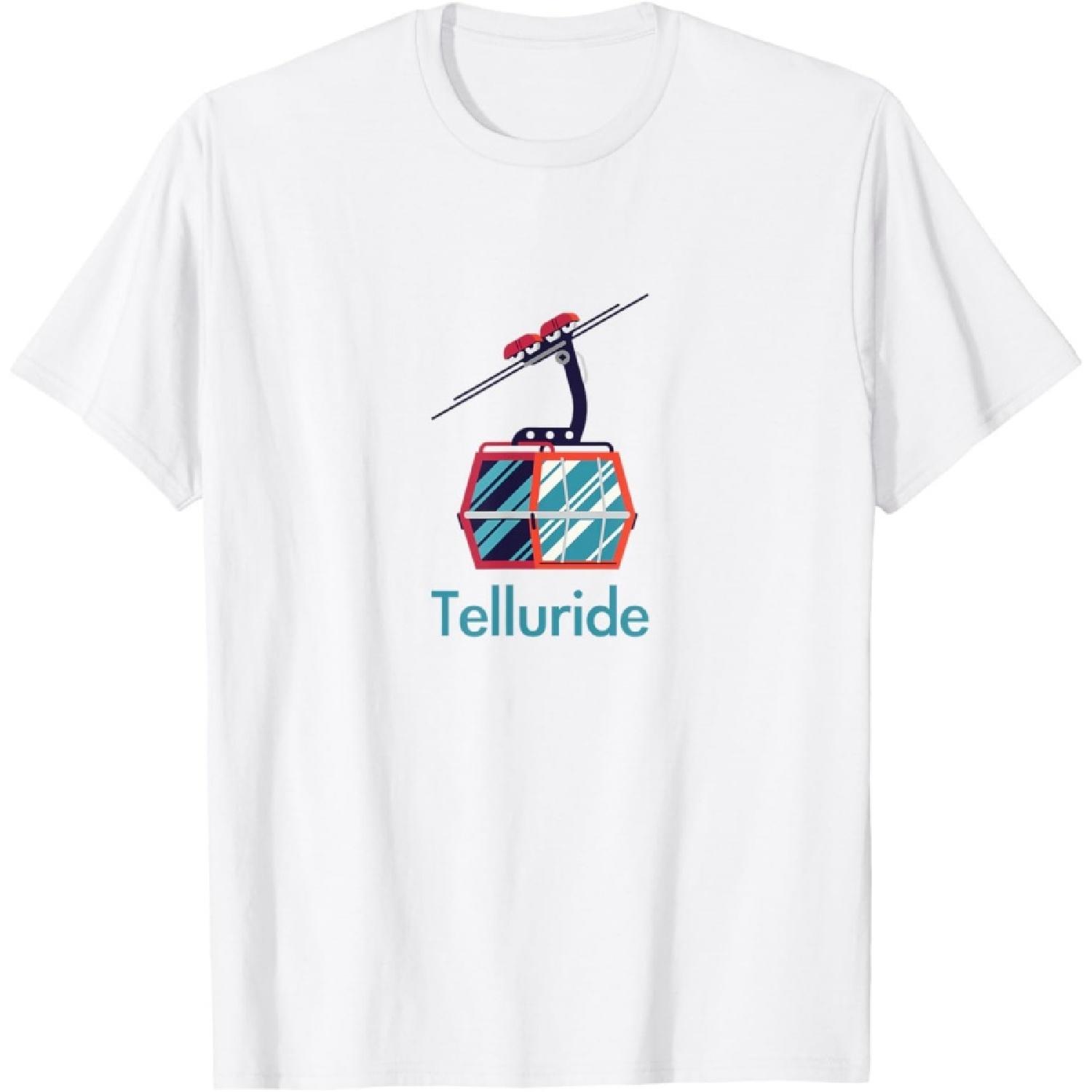Colorado Ski Mountain Gondola - Telluride T-Shirt T-Shirt XXXXXL белый