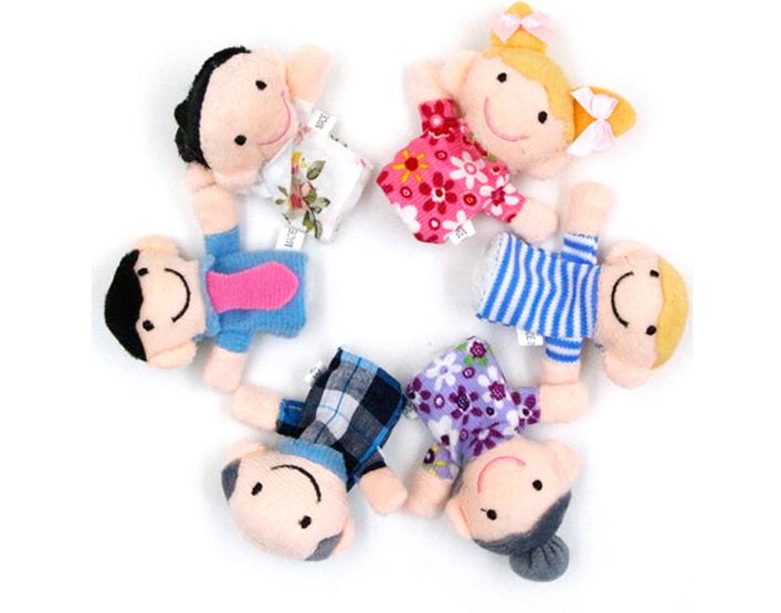 

Baby Plush Toy Finger Puppets Tell Story Props 10pcs Animals or 6pcs Family Doll Toys for Kids Gifts for Children
