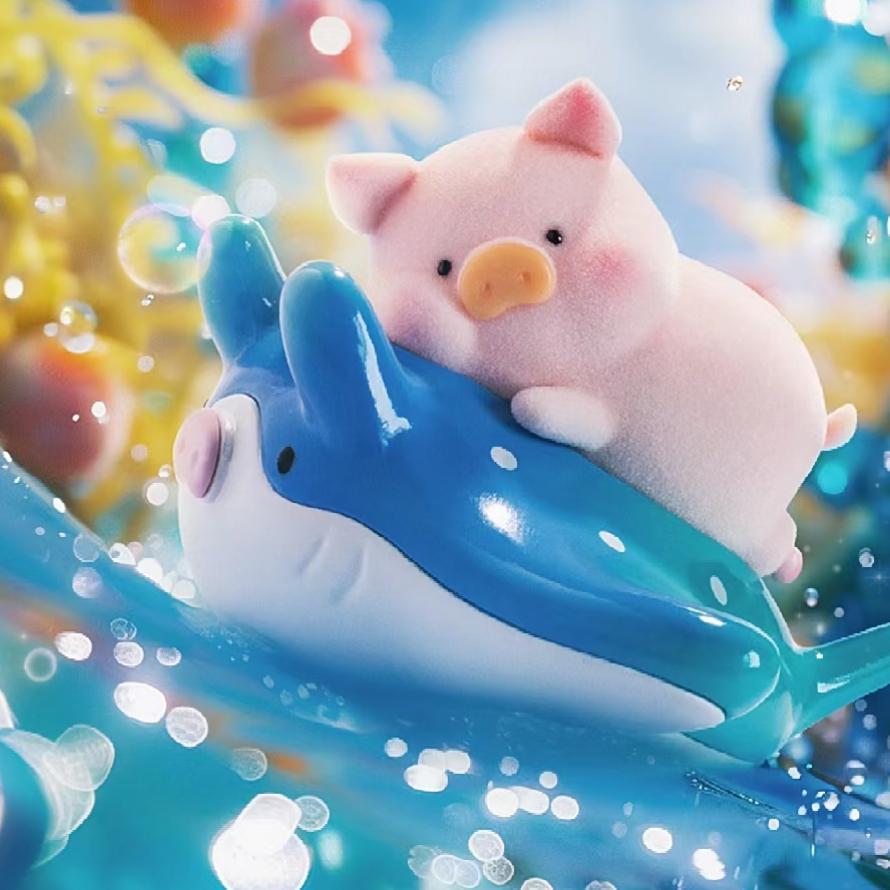New Original Lulu The Piggy Ocean Series Blind Box Figure Trendy Doll Collected Figure Accessories Toy Children Birthday Gift