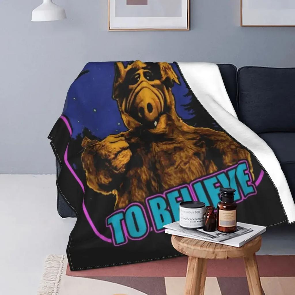 Sci-Fi-TV-Show ALF Decke Warmer Fleece Weiches Flanell Außerirdische Lebensform Überwurfdecken für Bett Sofa Reise Herbst