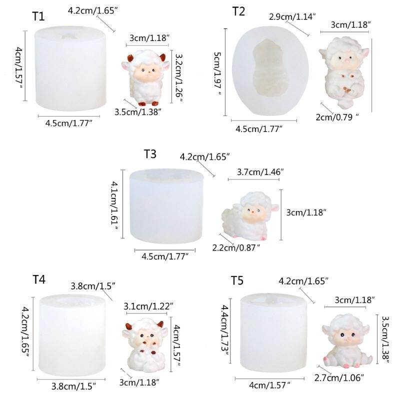 Mini Cute Sheep Silicone Molds Epoxy Resin Mold DIY Candle Molds Table Ornament Making Tool for Making Craft Supplies